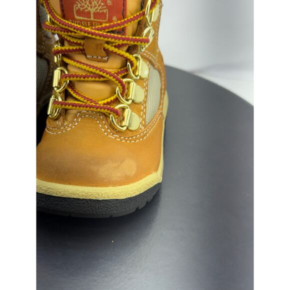 Timberland Field Boots Toddler Sz 4.5 Wheat Leather 6-Inch Kids TB044893231 - Picture 4 of 12
